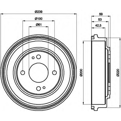 Фото Тормозной барабан HELLA 8DT355301981