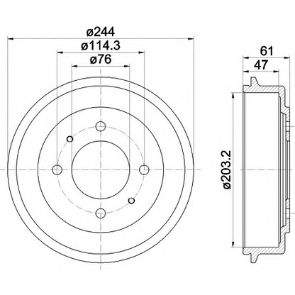 Фото Тормозной барабан HELLA 8DT355301781