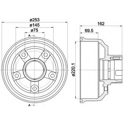 Фото Тормозной барабан HELLA 8DT355302411