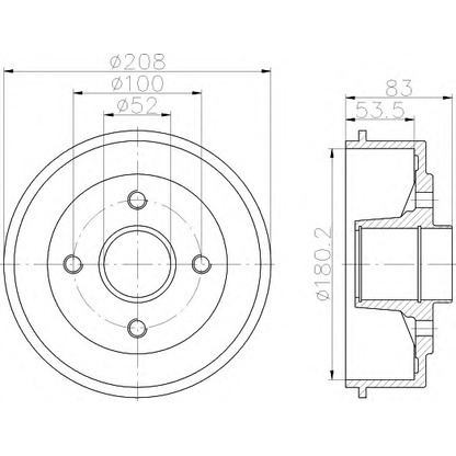 Фото Тормозной барабан HELLA 8DT355302231