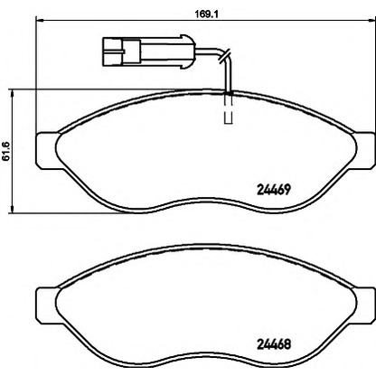 Photo Brake Pad Set, disc brake HELLA 8DB355020661