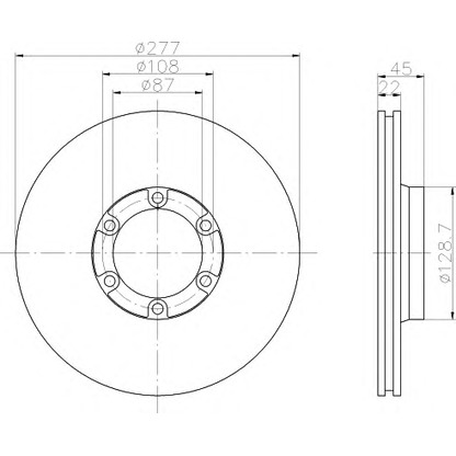 Photo Brake Disc HELLA 8DD355120001