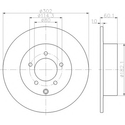 Photo Brake Disc HELLA 8DD355119451