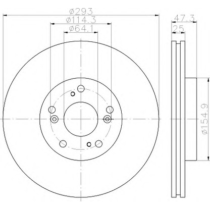 Photo Brake Disc HELLA 8DD355119571