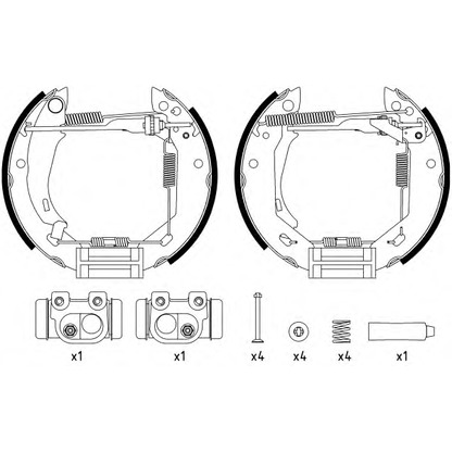 Photo Brake Shoe Set HELLA 8DB355003881