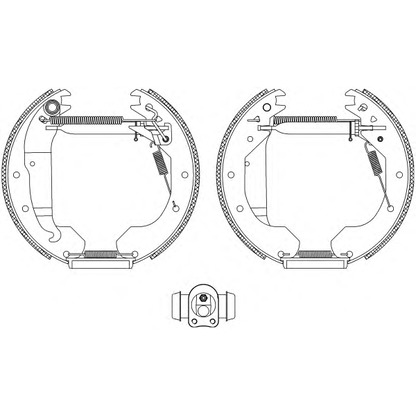 Photo Brake Shoe Set HELLA 8DB355004301