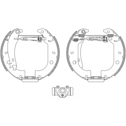 Photo Brake Shoe Set HELLA 8DB355004071