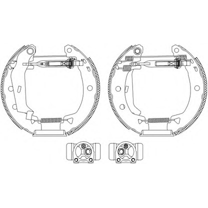 Фото Комплект тормозных колодок HELLA 8DB355005151