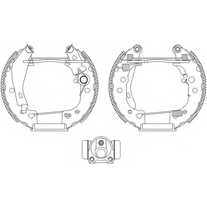 Photo Brake Shoe Set HELLA 8DB355003801