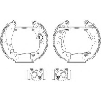 Photo Brake Shoe Set HELLA 8DB355003931