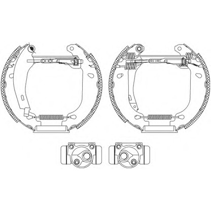 Фото Комплект тормозных колодок HELLA 8DB355003901