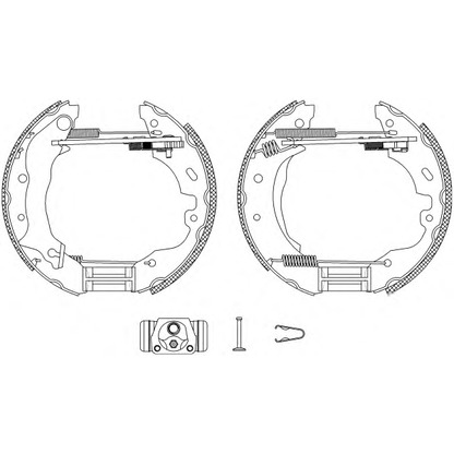 Фото Комплект тормозных колодок HELLA 8DB355004101