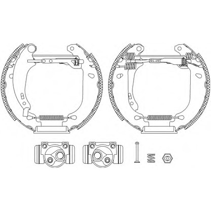 Photo Brake Shoe Set HELLA 8DB355004641