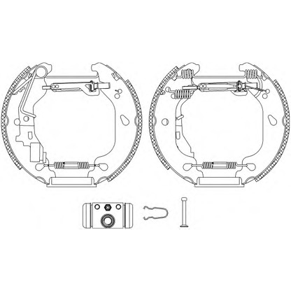 Photo Brake Shoe Set HELLA 8DB355004771