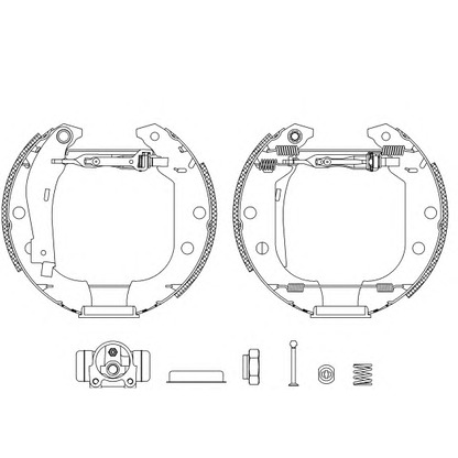 Foto Bremsbackensatz HELLA 8DB355004551