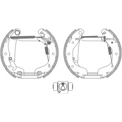 Photo Brake Shoe Set HELLA 8DB355005221