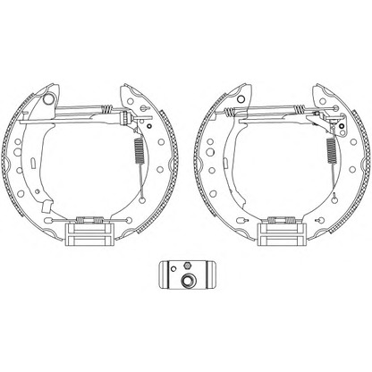 Фото Комплект тормозных колодок HELLA 8DB355005121