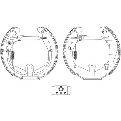 Photo Brake Shoe Set HELLA 8DB355005271