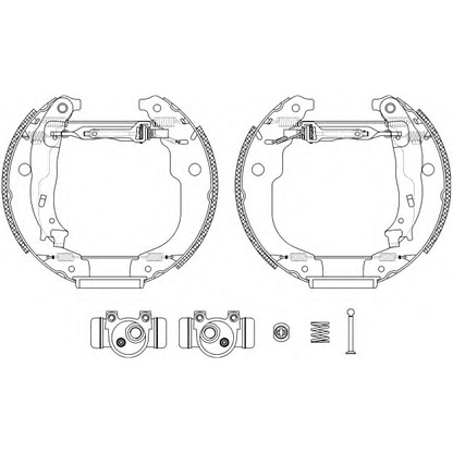 Photo Brake Shoe Set HELLA 8DB355022951