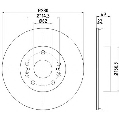 Photo Brake Disc HELLA 8DD355120521