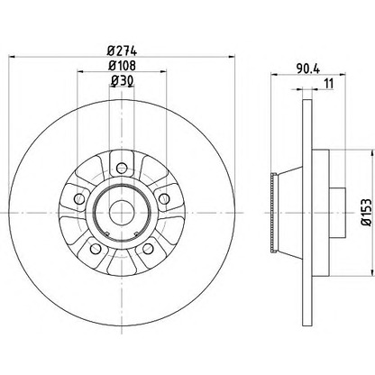 Photo Brake Disc HELLA 8DD355120571