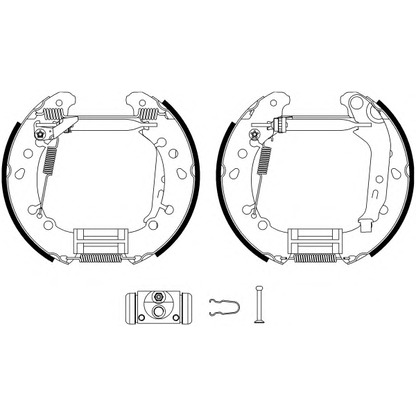 Photo Brake Shoe Set HELLA 8DB355022791