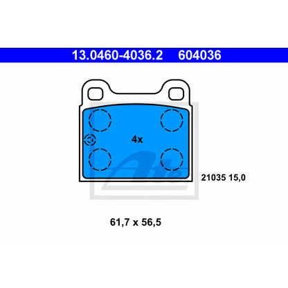 Foto Kit pastiglie freno, Freno a disco ATE 13046040362