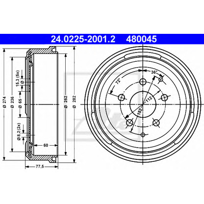 Photo Brake Drum ATE 24022520012