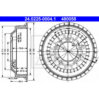 Photo Brake Drum ATE 24022500041