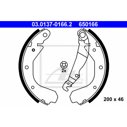 Photo Brake Shoe Set ATE 03013701662