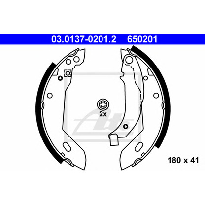 Photo Brake Shoe Set ATE 03013702012