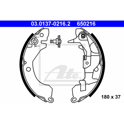 Photo Brake Shoe Set ATE 03013702162