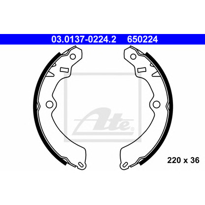 Photo Brake Shoe Set ATE 03013702242