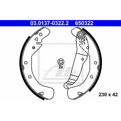 Photo Brake Shoe Set ATE 03013703222