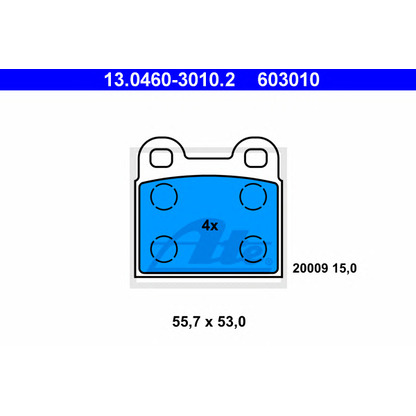 Photo Brake Pad Set, disc brake ATE 13046030102