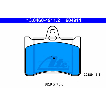 Photo Brake Pad Set, disc brake ATE 13046049112