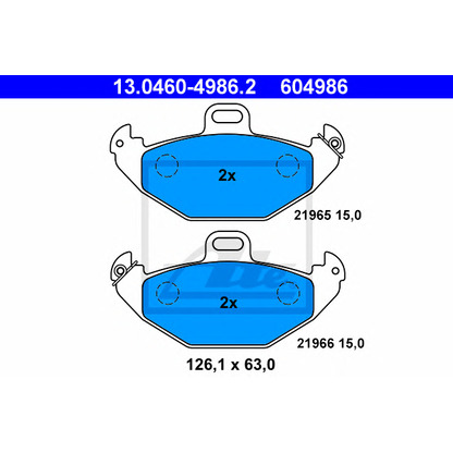 Photo Brake Pad Set, disc brake ATE 13046049862