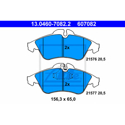 Photo Brake Pad Set, disc brake ATE 13046070822