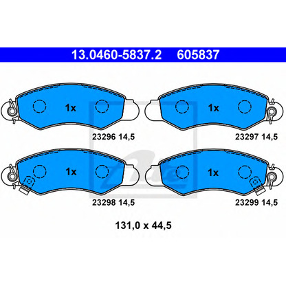 Photo Brake Pad Set, disc brake ATE 13046058372