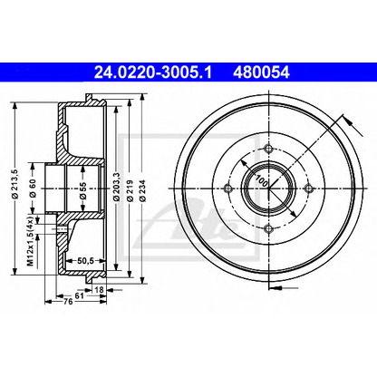 Photo Brake Drum ATE 24022030051