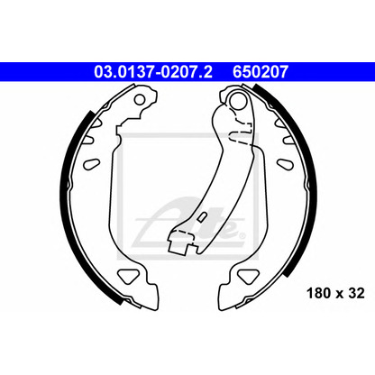 Photo Brake Shoe Set ATE 03013702072