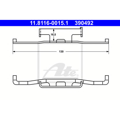 Photo Accessory Kit, brake caliper ATE 11811600151