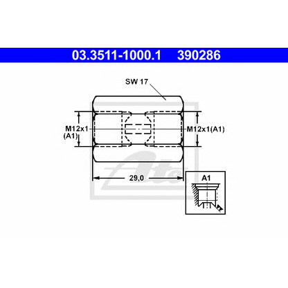 Foto Adapter, Bremsleitung ATE 03351110001