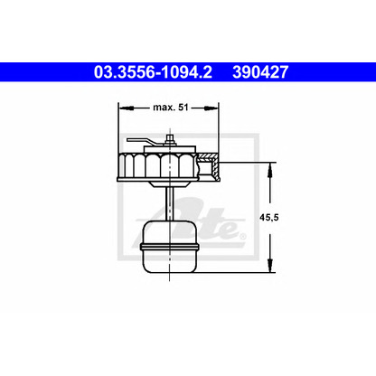 Photo Cap, brake fluid reservoir ATE 03355610942