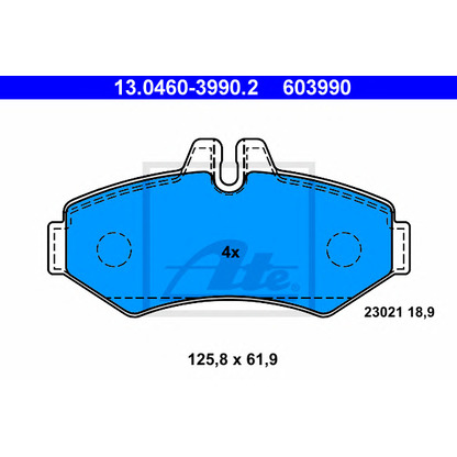 Photo Brake Pad Set, disc brake ATE 13046039902