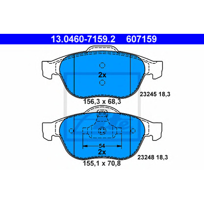 Photo Brake Pad Set, disc brake ATE 13046071592