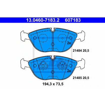 Photo Brake Pad Set, disc brake ATE 13046071832