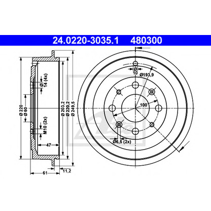 Photo Brake Drum ATE 24022030351