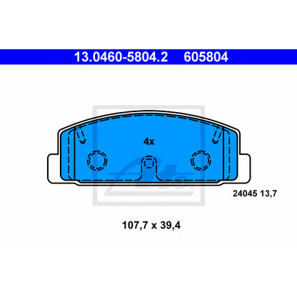 Foto Kit pastiglie freno, Freno a disco ATE 13046058042