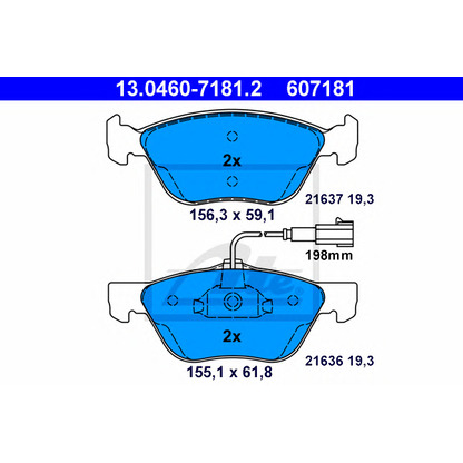 Photo Brake Pad Set, disc brake ATE 13046071812